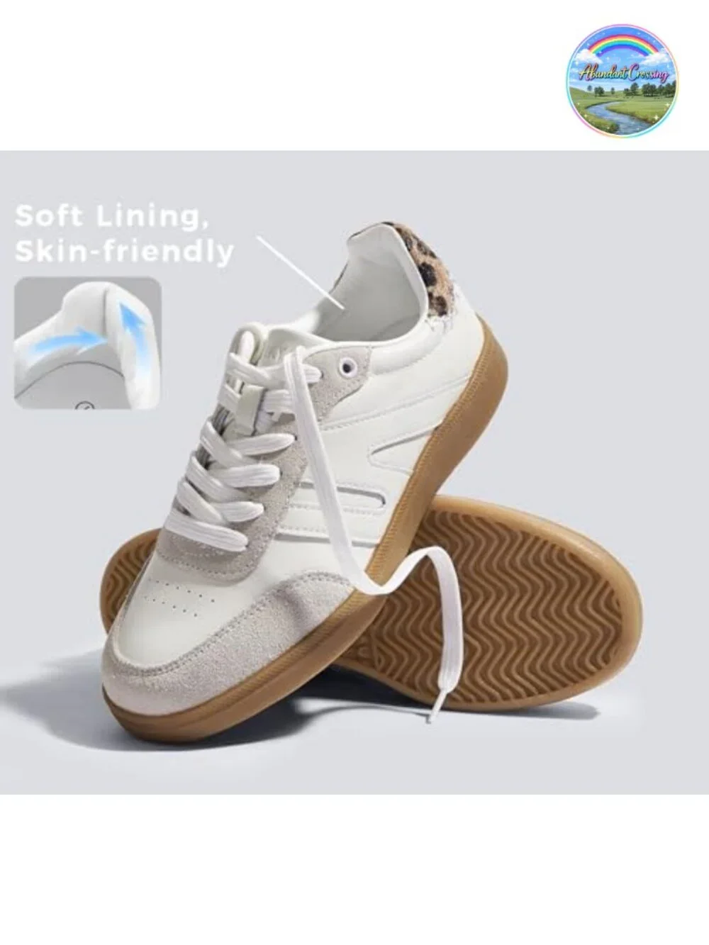 Women's Retro Suede Leather Fashion Sneakers Comfortable Athletic Shoes